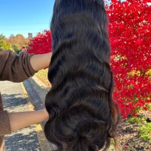 natural color body wave /straight hd 5x5 and hd 13x4